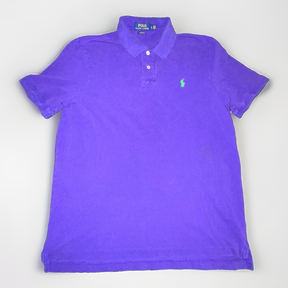 Polo Ralph Lauren Mens Short Sleeve Shirt Large (L) Purple Classic Prep